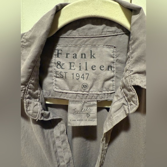 Frank and Eileen Eileen Italian Cotton Gray Button Up Shirt , size XS - Picture 5 of 10